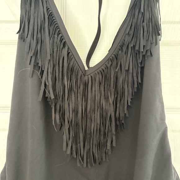 l*space Black Fringe One-Piece Swimsuit - Picture 4 of 10